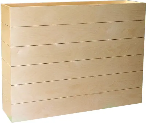 Nordique muret - 48" L x 36" H - Bois clair