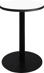 Sydney - Table cocktail rond (AVEC CADRE) - 24'' D x 30" H - Noir & Blanc