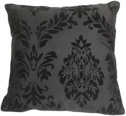 Coussin damassé - Noir sur Noir