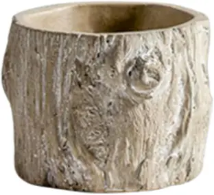 Écorce - Cache-pot - 4.75" D x 3" H - Brun