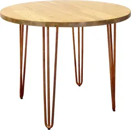 Oslo - Table bistro ronde - 36'' D x 30'' H - Bronze antique & Bois naturel