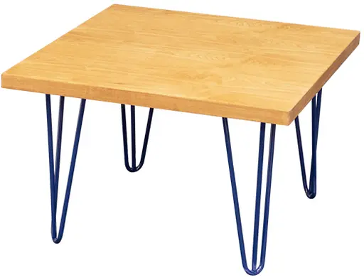 Oslo - End table - 24'' L x 24'' W x 16'' H - Blue & Natural wood