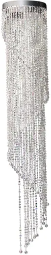 Spiral acrylic chandelier 4' H - Clear