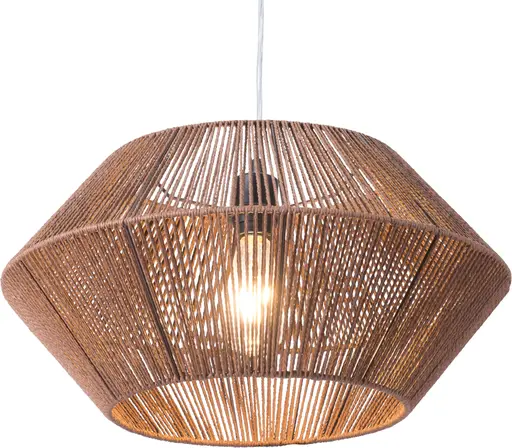 Madagascar pendant lamp - 19.75'' Dia x 14.25" H  - Brown