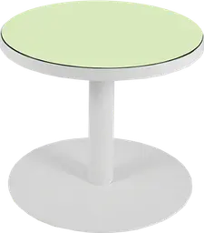 Sydney - Table à café rond (AVEC CADRE) - 24'' D x 16" H - Blanc & Vert melon