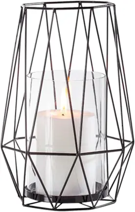 Diamant - Votive - 6.5" D x 10" H - Noir