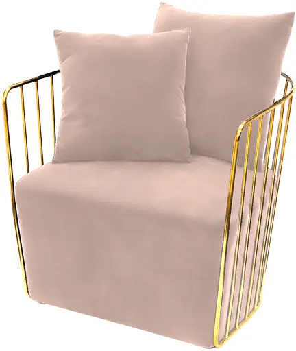 Alexandria fauteuil - Rose blush