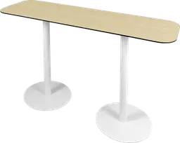 Sydney - Table commune - 72'' L x 24'' l  x 40" H - Blanc & Bois clair