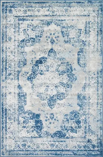 Oriental rug - 6' L x 4' W - Blue and beige