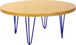 Oslo - Round Coffee table - 36'' Dia x 16'' H - Blue & Outdoor