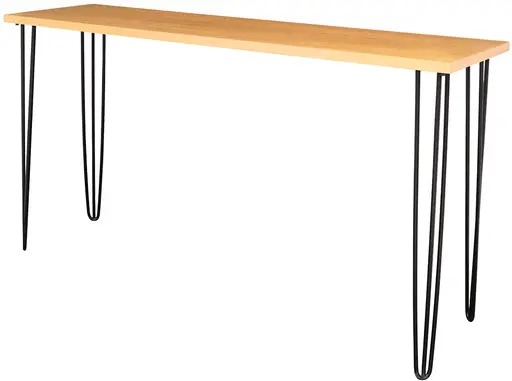 Oslo - Table console - 72'' L x 18'' l x 40'' H - Noir mat & Bois naturel