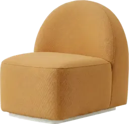 Luna - Curved sofa - Honey yellow