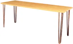 Oslo - Table commune - 72'' L x 24'' l x 30'' H - Bronze antique & Bois naturel