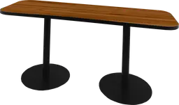 Sydney - Table commune (AVEC CADRE) - 72'' L x 24'' l x 30" H - Noir & Bois brun