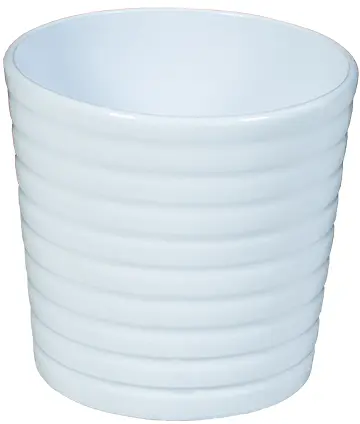 Origan - Cache-pot - Design D - 5.5'' D x 5.25'' H - Blanc