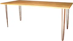 Oslo - Dinner table - 80.5" L x 42'' W x 40'' H - Antique Bronze & Natural wood