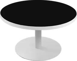 Sydney - Table à café rond (AVEC CADRE) - 36'' D x 16" H - Blanc & Noir