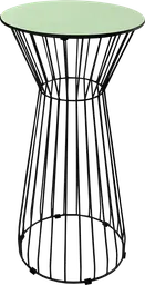 Soho - Table cocktail round - 24'' Dia x 40" H - Black & Melon green