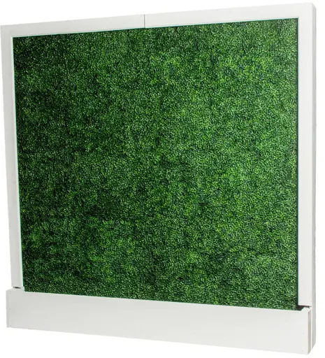 Mur - 8' L x 8' H - Cadre bois blanc - Buis