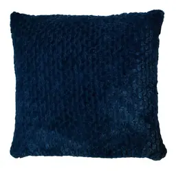 Coussin fourrure - Bleu