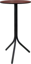 Bloom - Table cocktail round - 24'' Dia x 40" H - Black & Bordeaux