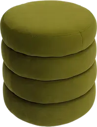 Stella pouf - Rond - Vert chartreuse