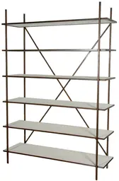 Bronx bar back - Rusty metal - White wood