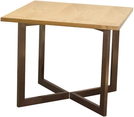 Victoria - Bistro table - 36'' L x 36'' w x 30'' H - Bronze brushed - Natural wood