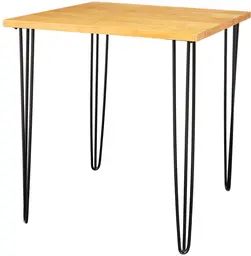 Oslo - Table bistro - 36'' L x 36'' l x 40'' H - Noir mat & Bois naturel