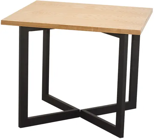 Victoria - Bistro table - 36'' L x 36'' l x 30'' H - Matte black - Amber wood
