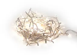 Xmas LED light string - 50' L - White wire / Warm white
