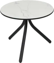 Bloom - Coffee table round - 24'' Dia x 16" H - Black & White marble