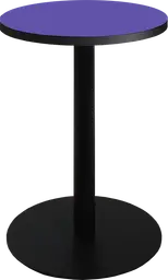 Sydney - Table cocktail rond (AVEC CADRE) - 24'' D x 30" H - Noir & Mauve