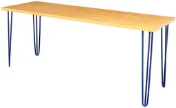 Oslo - Table commune - 72'' L x 24'' l x 30'' H - Bleu & Bois naturel