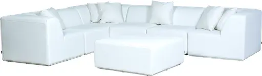 Fidji modular sofa - Hard white leather