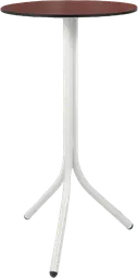 Bloom - Table cocktail round - 24'' Dia x 40" H - White & Bordeaux