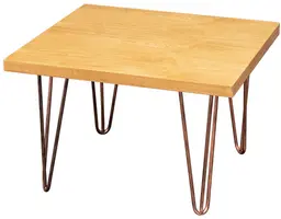 Oslo - Table d'appoint - 24'' L x 24'' l x 16'' H - Bronze antique & Bois naturel