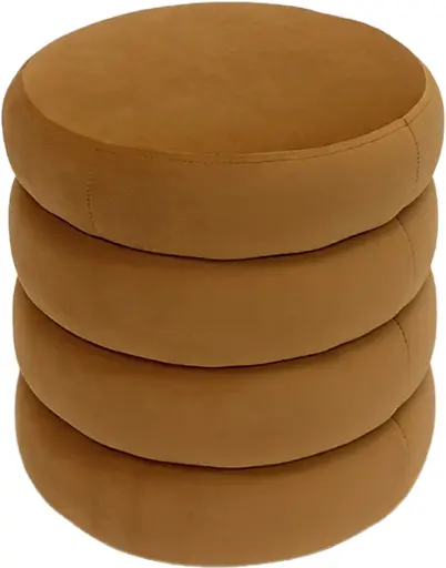 Stella pouf - Round - Dijon yellow