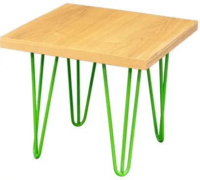 Oslo - Table d'appoint - 18'' L x 18'' l x 16'' H - Vert & Bois naturel