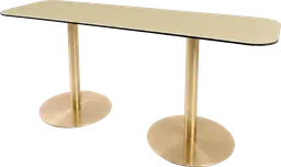 Sydney - Table commune - 72'' L x 24'' l x 30" H - Or & Bois clair