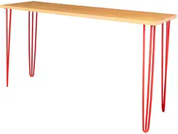 Oslo - Table console - 72'' L x 18'' l x 40'' H - Rouge & Bois naturel