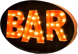 Enseigne B-A-R - Orange et noir