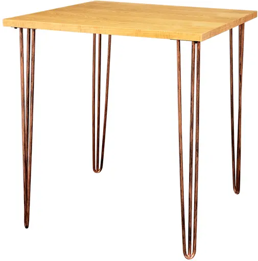 Oslo - Table bistro - 36'' L x 36'' l x 40'' H - Bronze antique & Bois naturel