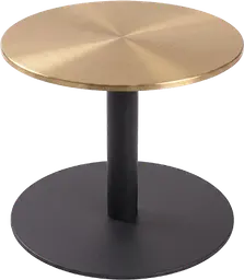 Sydney - Table à café rond - 24'' D x 16" H - Noir & Or