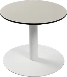 Sydney - Table à café rond - 24'' D x 16" H - Blanc & Sable