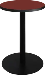 Sydney - Table cocktail rond (AVEC CADRE) - 24'' D x 30" H - Noir & Rouge automne