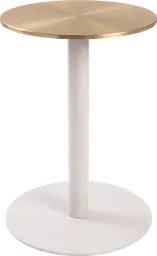 Sydney - Table cocktail round - 24'' Dia x 30" H - White & Gold