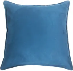 Coussin suede - Bleu foncé