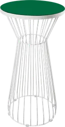 Soho - Table cocktail rond (AVEC CADRE) - 24'' D x 40" H - Blanc & Vert