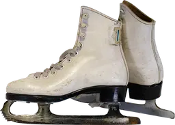 Paire Patins antiques - Blanc